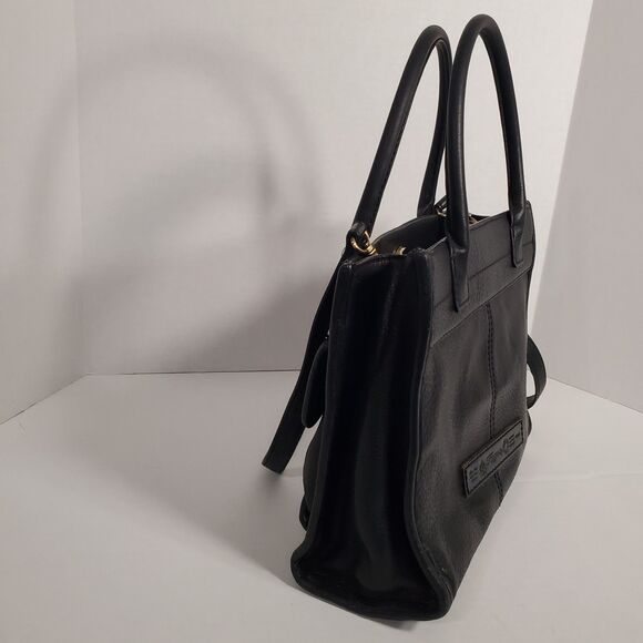 Vintage Fossil Black Genuine Leather Handbag Tote with Authenticity Card‎ #75082 - Picture 10 of 16